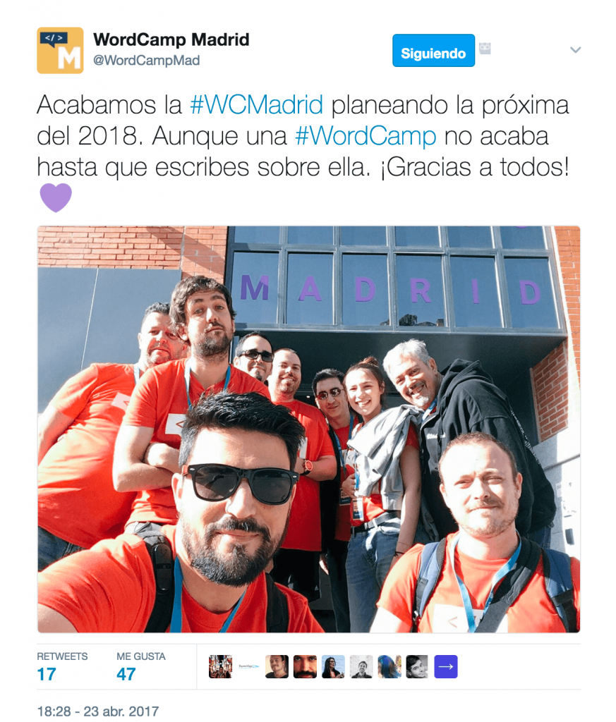 Despedida WordCamp Madrid 2017
