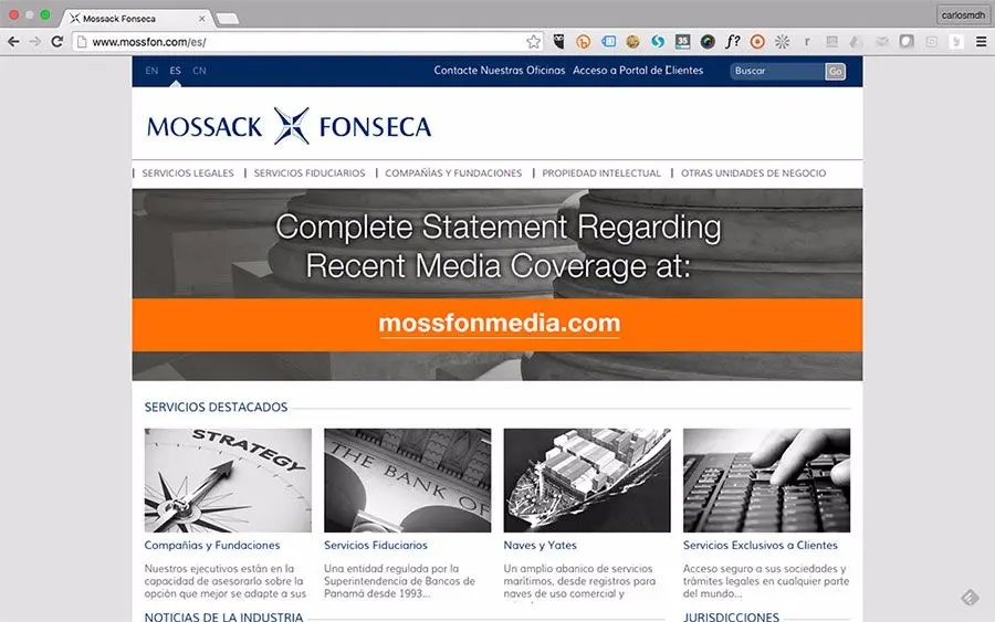 Mossack Fonseca Website 1